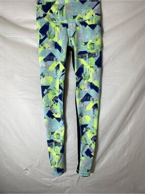 Victoria's Secret Kids Geo Print Leggings - Blue & Yellow